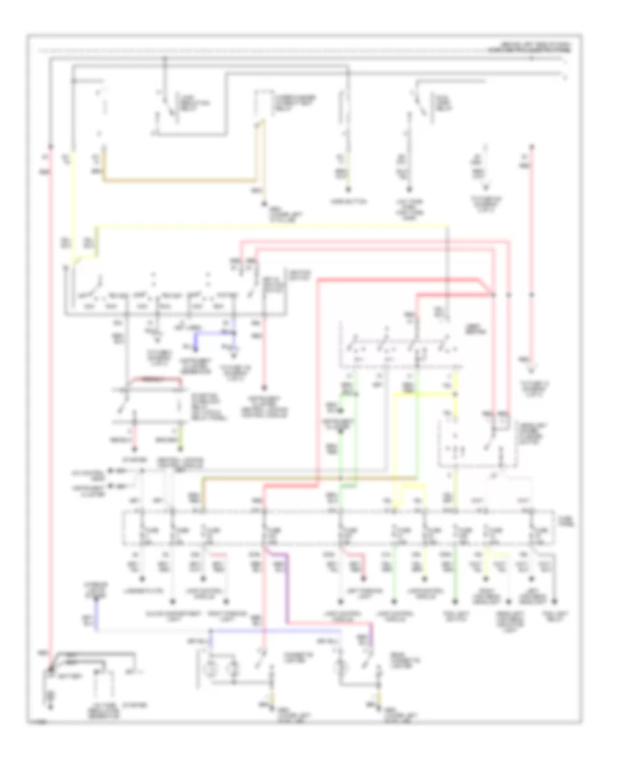Power Distribution Wiring Diagram 1 of 3 for Audi A6 Quattro 1999
