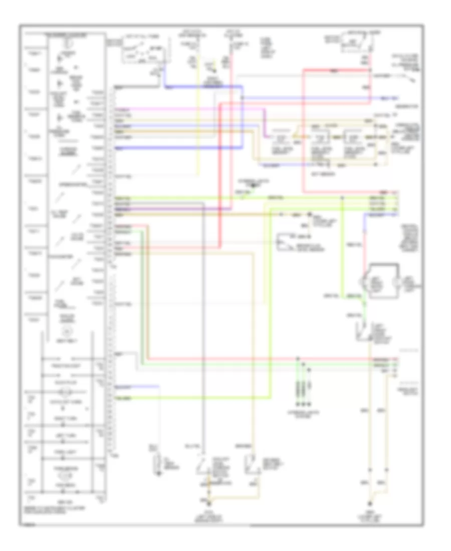 Warning Systems Wiring Diagram for Audi A6 Quattro 1999