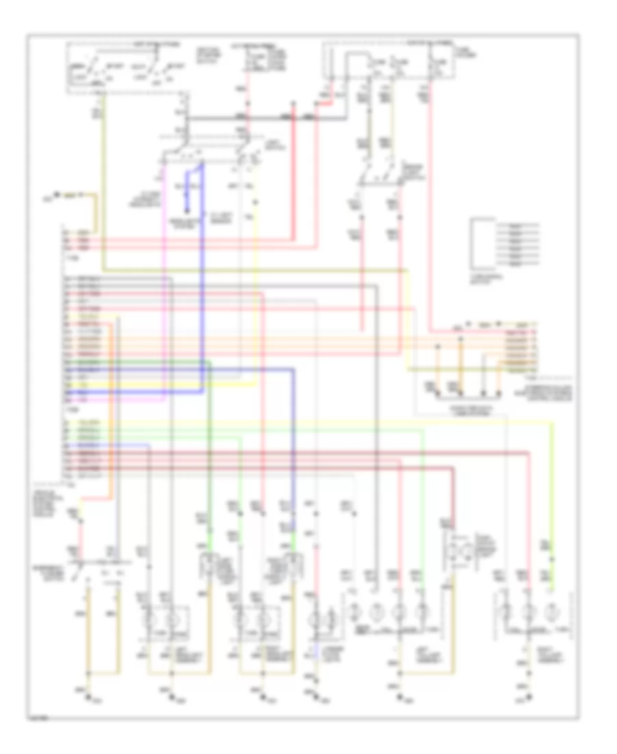 Exterior Lamps Wiring Diagram, Sedan Early Production, Convertible Early Production for Audi A4 2005