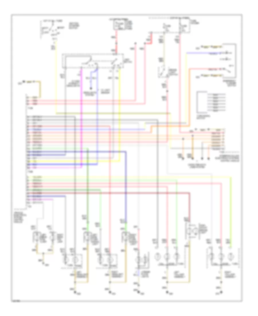 Exterior Lamps Wiring Diagram, Sedan Late Production, Convertible Late Production for Audi A4 2005