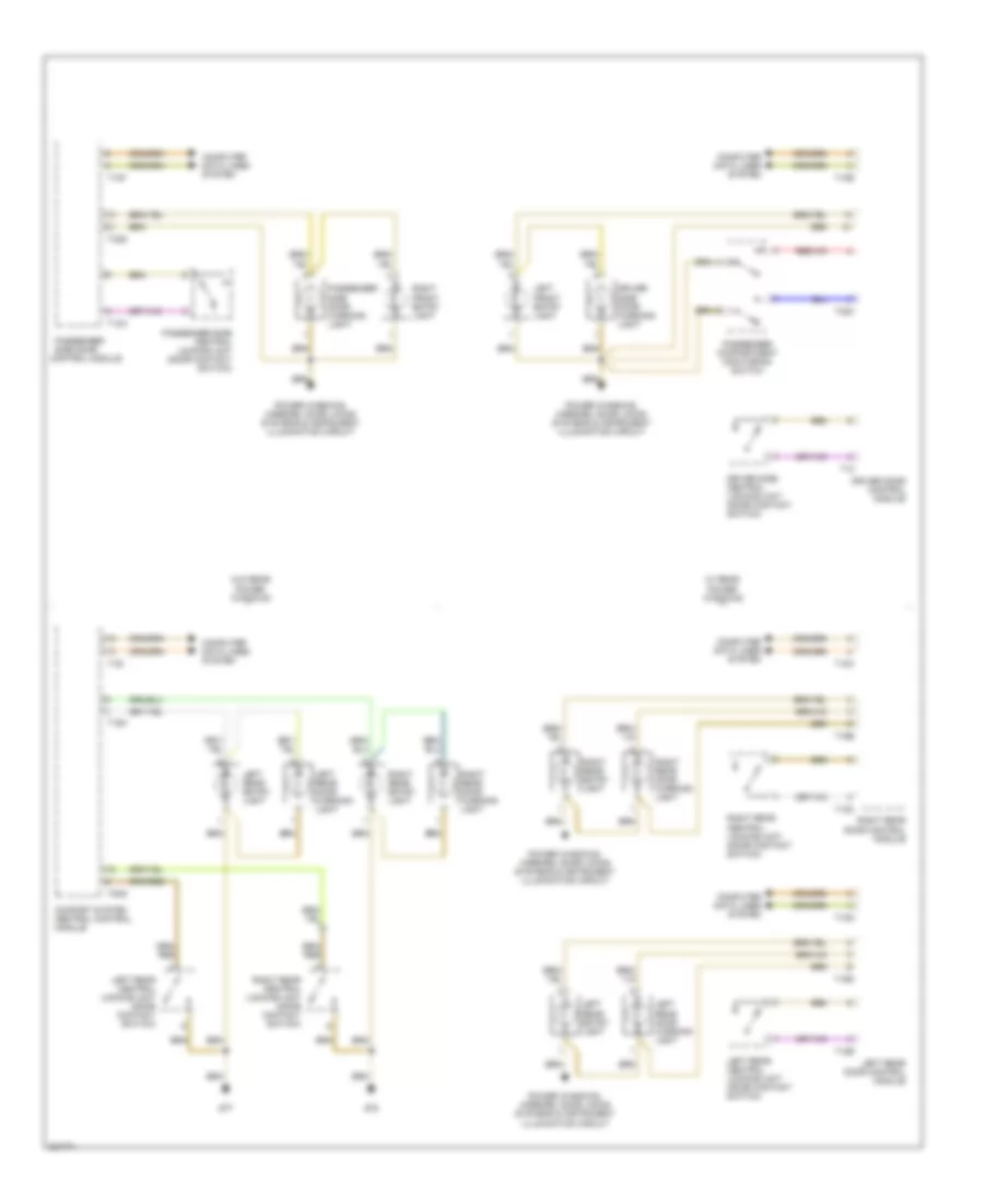 Courtesy Lamps Wiring Diagram, Sedan, Convertible (2 of 2) for Audi A4 2005