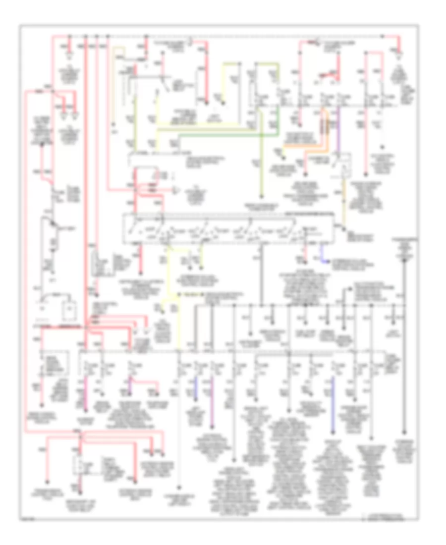 Power Distribution Wiring Diagram, without Convertible (1 of 2) for Audi A4 2005