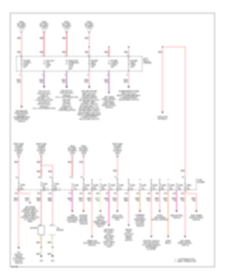 Power Distribution Wiring Diagram, without Convertible (2 of 2) for Audi A4 2005
