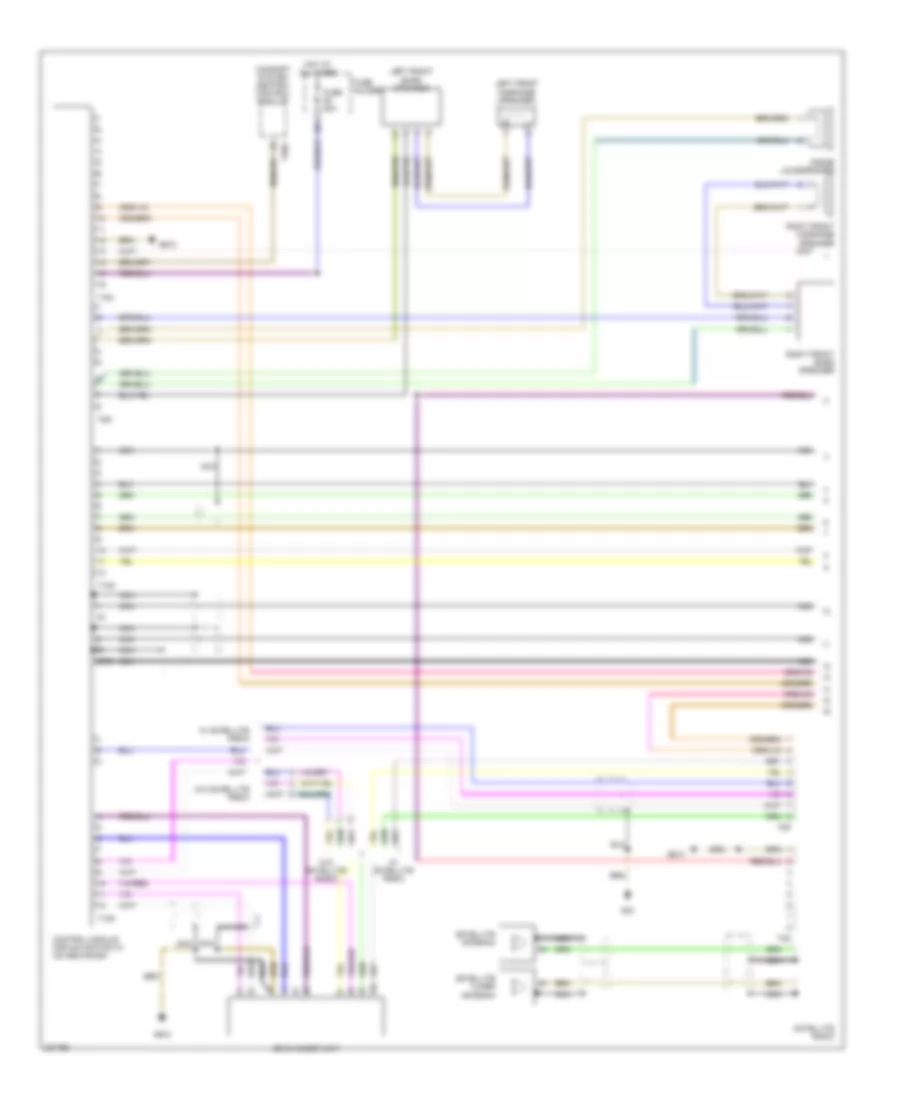 RadioNavigation Wiring Diagram, without Convertible with RNS-E with Amplifier (1 of 2) for Audi A4 2005