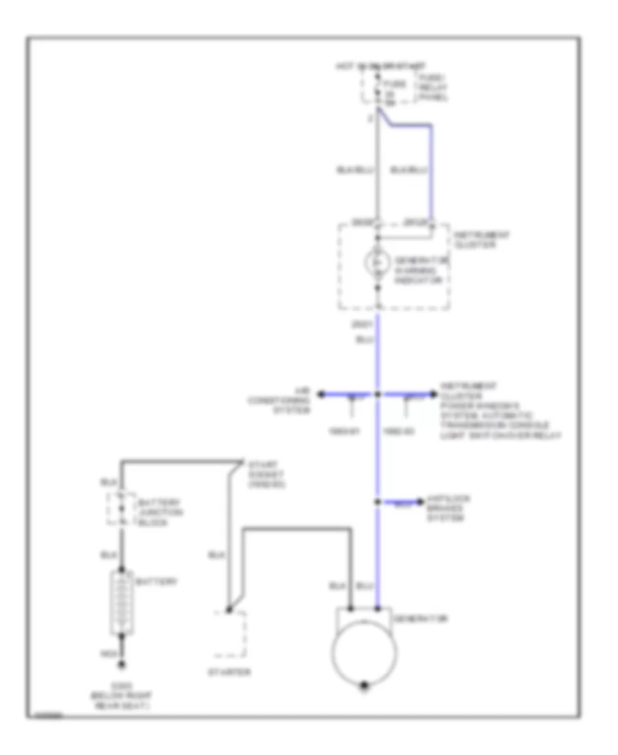 Charging Wiring Diagram for Audi V8 Quattro 1991