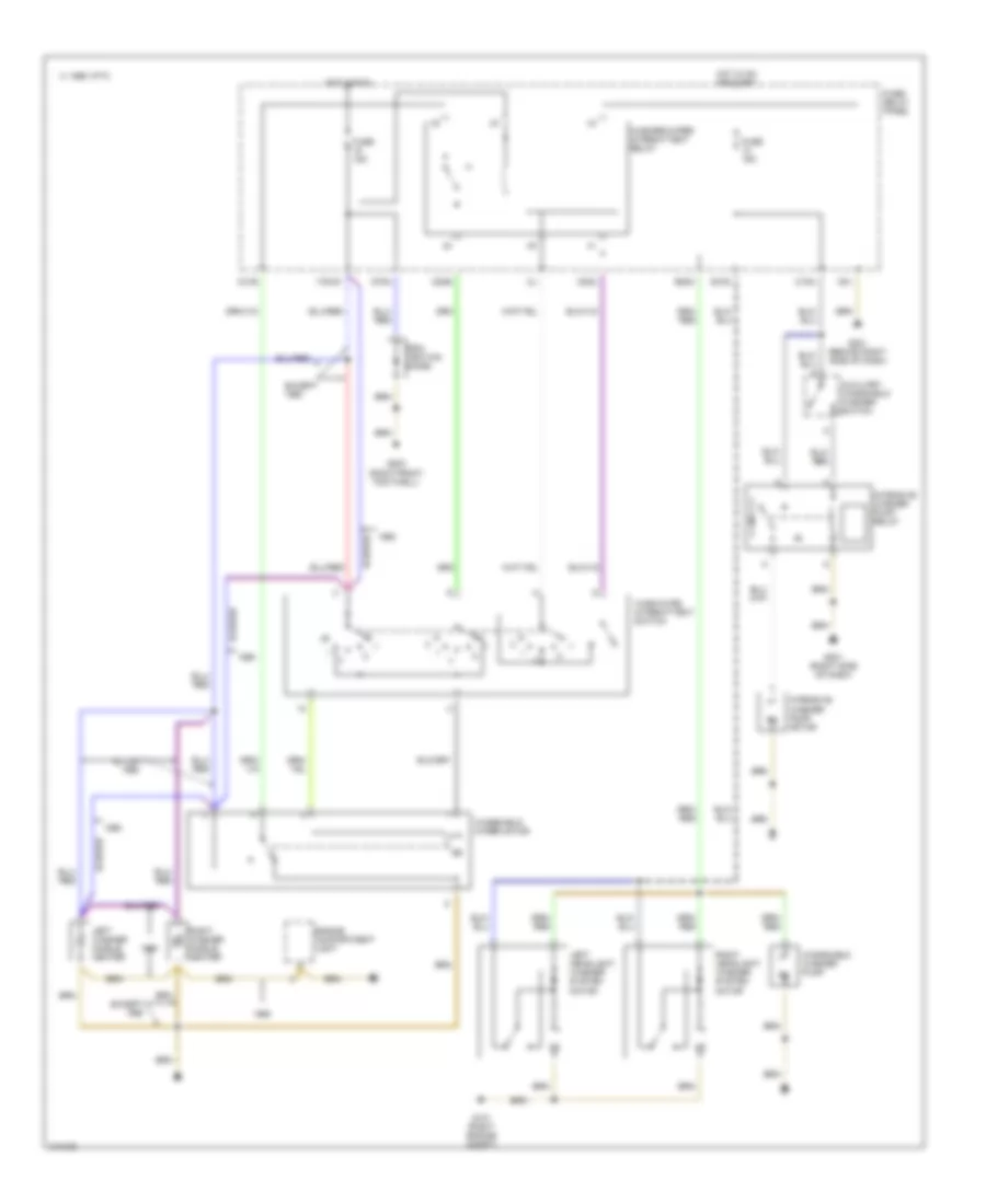 Wiper Washer Wiring Diagram for Audi V8 Quattro 1991