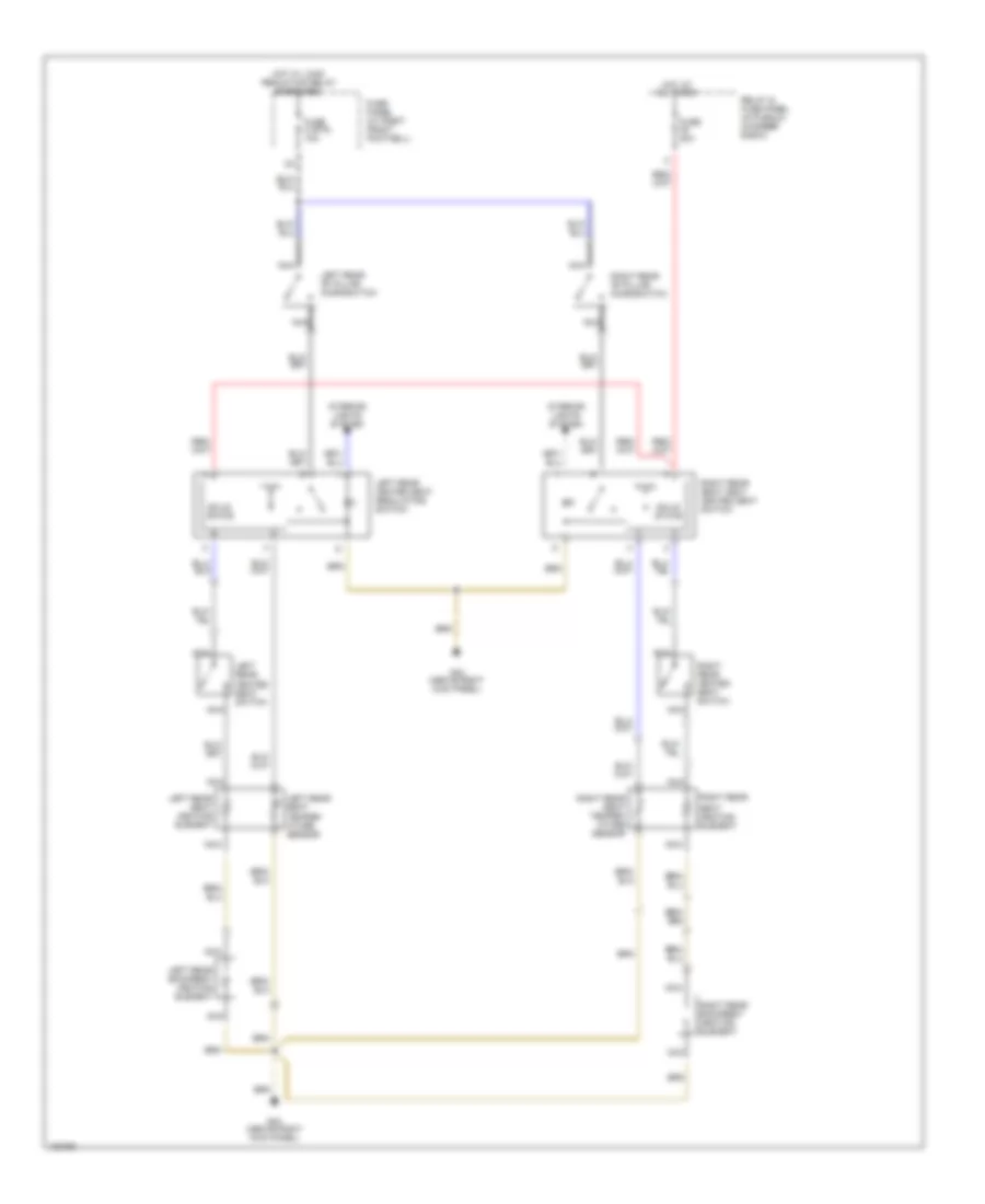 Rear Seat Heater Wiring Diagram for Audi A8 1999