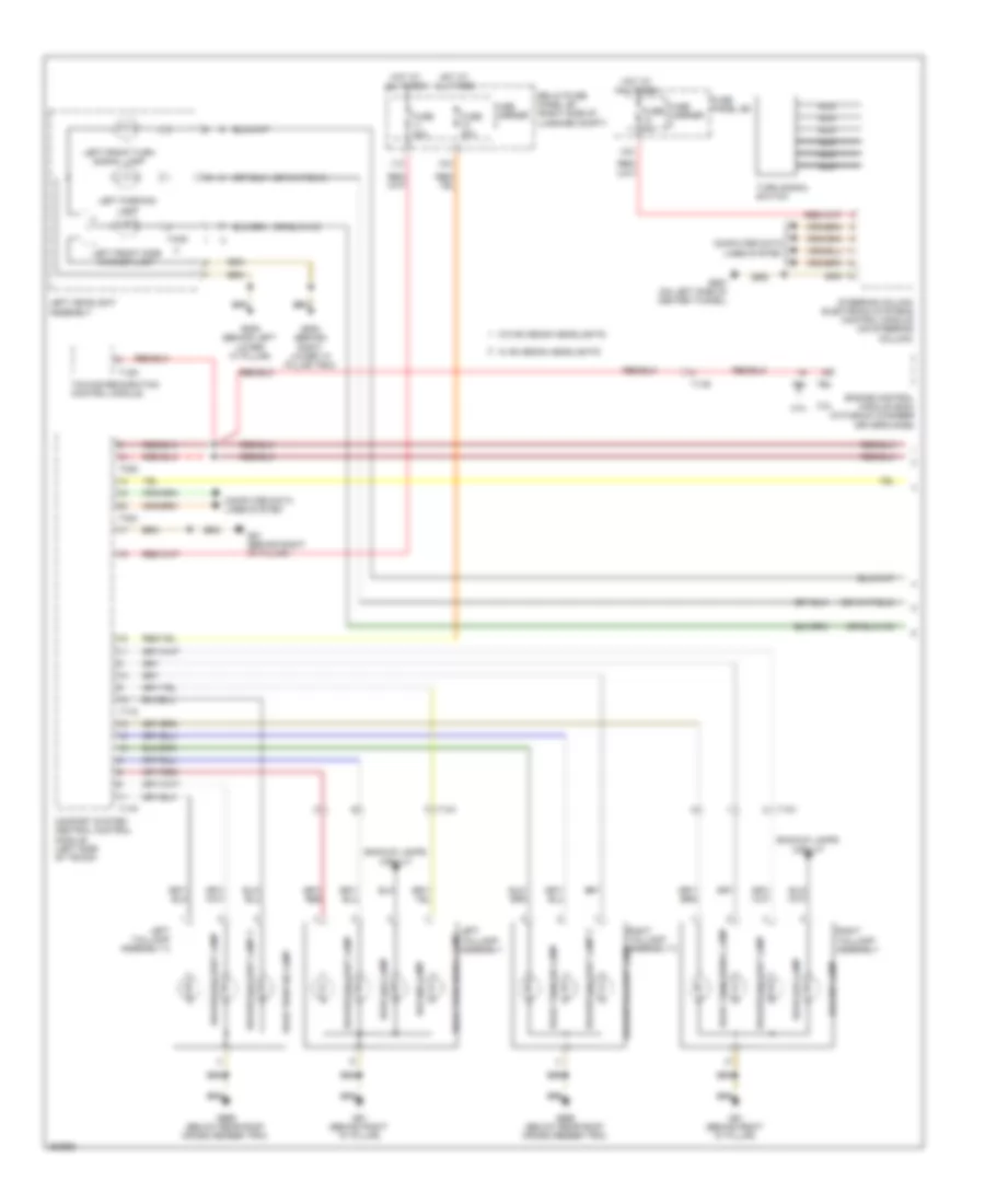 Exterior Lamps Wiring Diagram (1 of 2) for Audi Q5 2.0T 2011