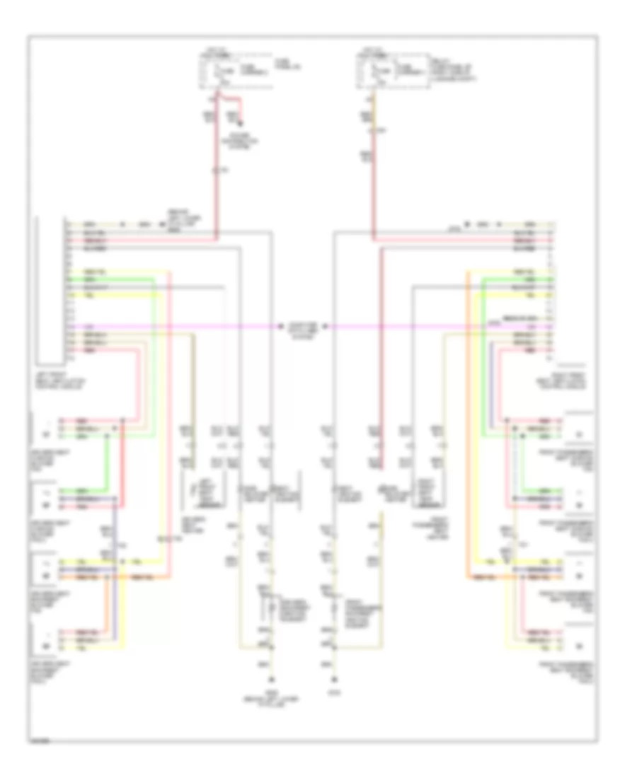 Front Heated Seats Wiring Diagram, without Memory Seats with Ventilation for Audi Q5 2.0T 2011