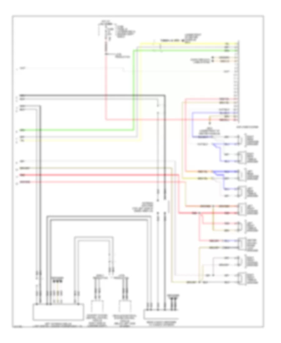 Radio Wiring Diagram, with Amplifier (2 of 2) for Audi A3 2009