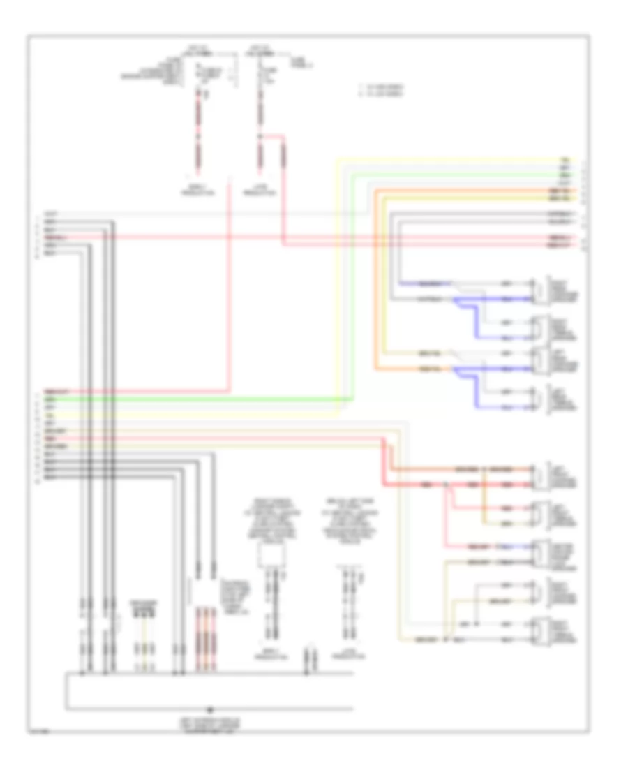 Radio Wiring Diagram, with RNS-E with Amplifier (2 of 3) for Audi A3 2009