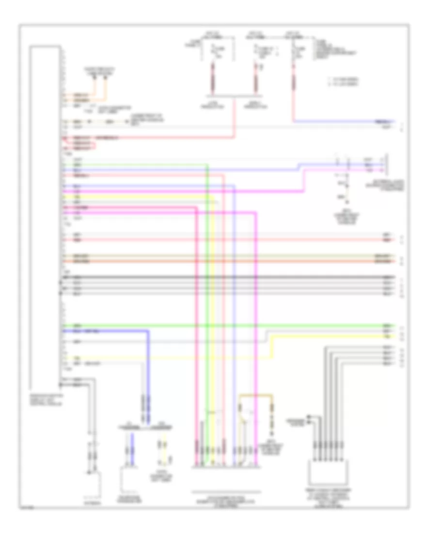 Radio Wiring Diagram, without RNS-E with Amplifier (1 of 2) for Audi A3 2009