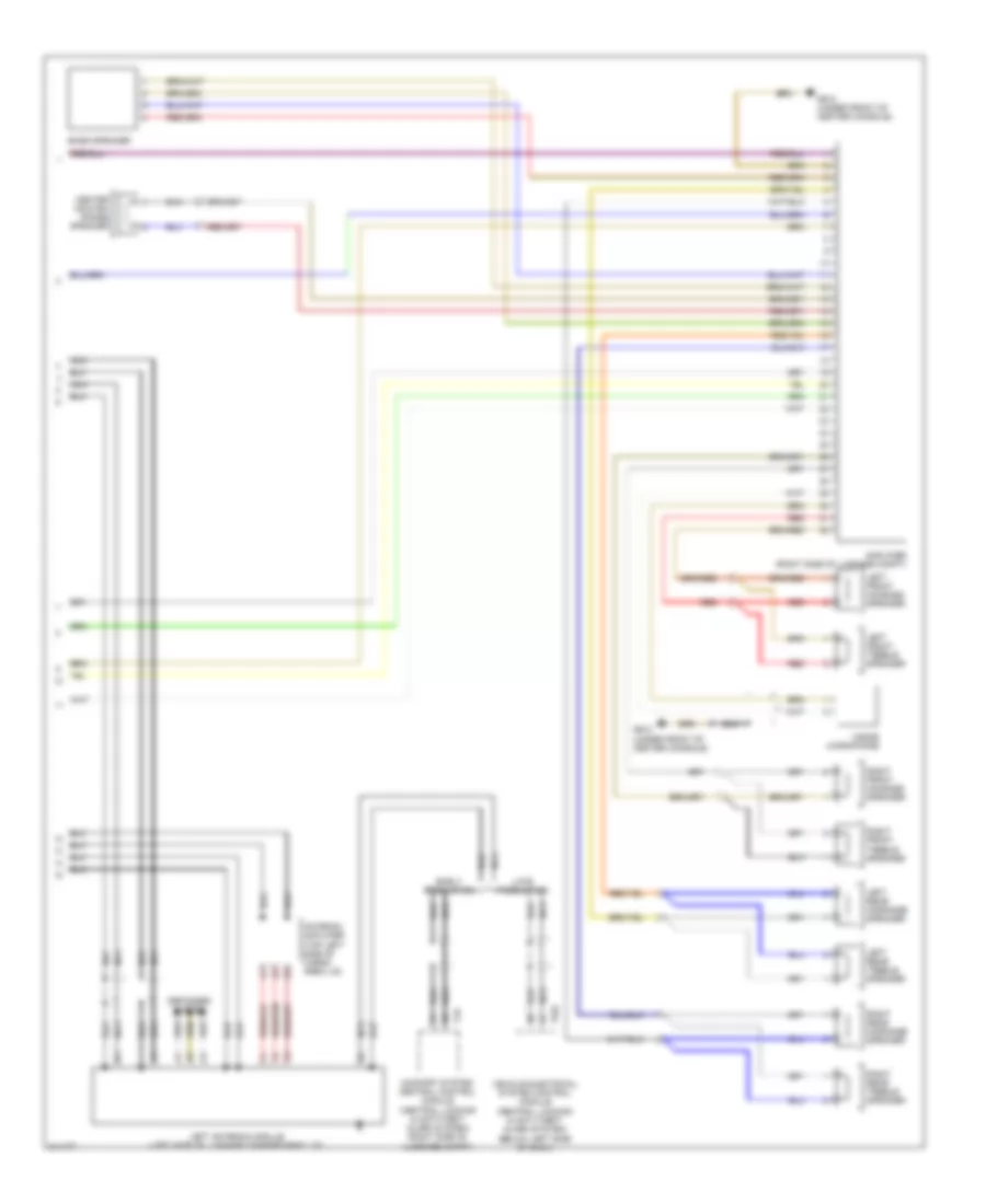 Radio Wiring Diagram, without RNS-E with Bose (2 of 2) for Audi A3 2009