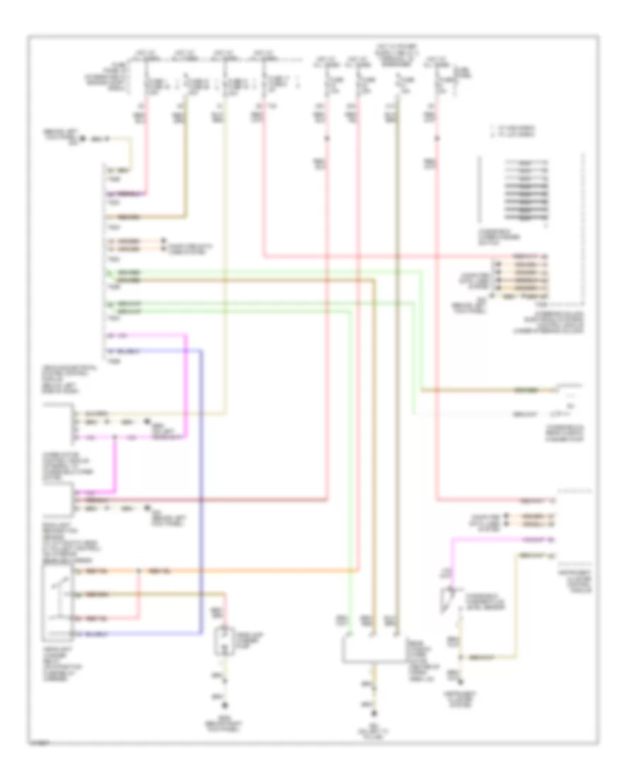 WiperWasher Wiring Diagram, Late Production for Audi A3 2009