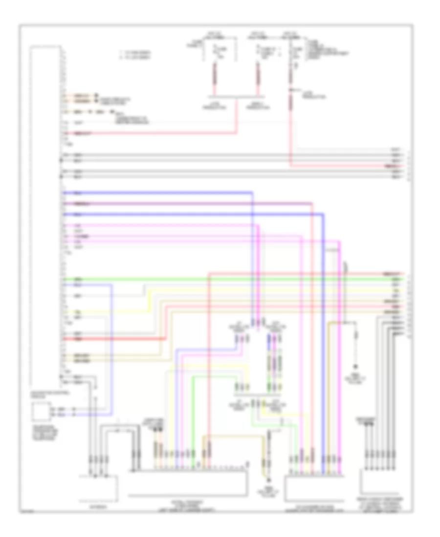Navigation Wiring Diagram with RNS E with Amplifier 1 of 3 for Audi A3 2009