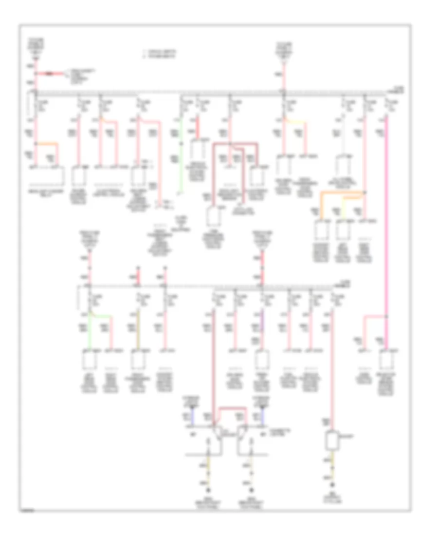 2.0L Turbo, Power Distribution Wiring Diagram, BPY Early Production (3 of 4) for Audi A3 2009