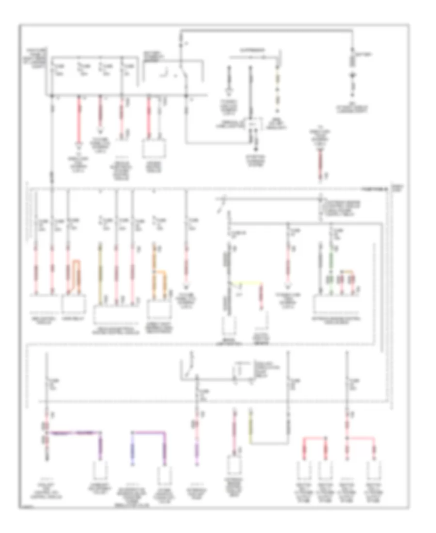 2.0L Turbo, Power Distribution Wiring Diagram, BPY Late Production (1 of 4) for Audi A3 2009