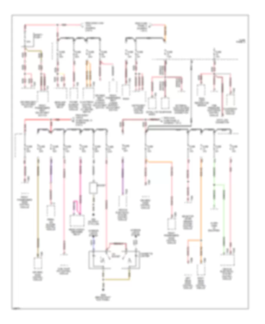 2.0L Turbo, Power Distribution Wiring Diagram, BPY Late Production (4 of 4) for Audi A3 2009