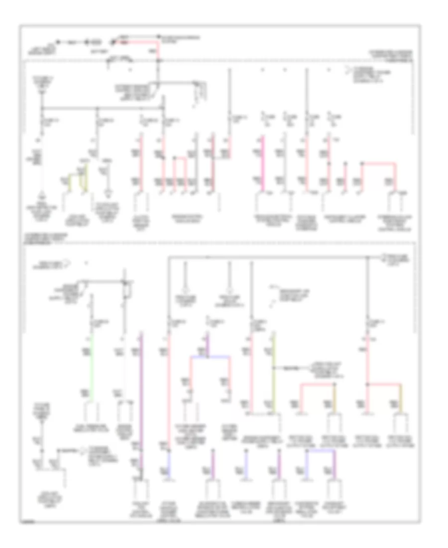 2.0L Turbo, Power Distribution Wiring Diagram, CBFA Early Production (4 of 4) for Audi A3 2009