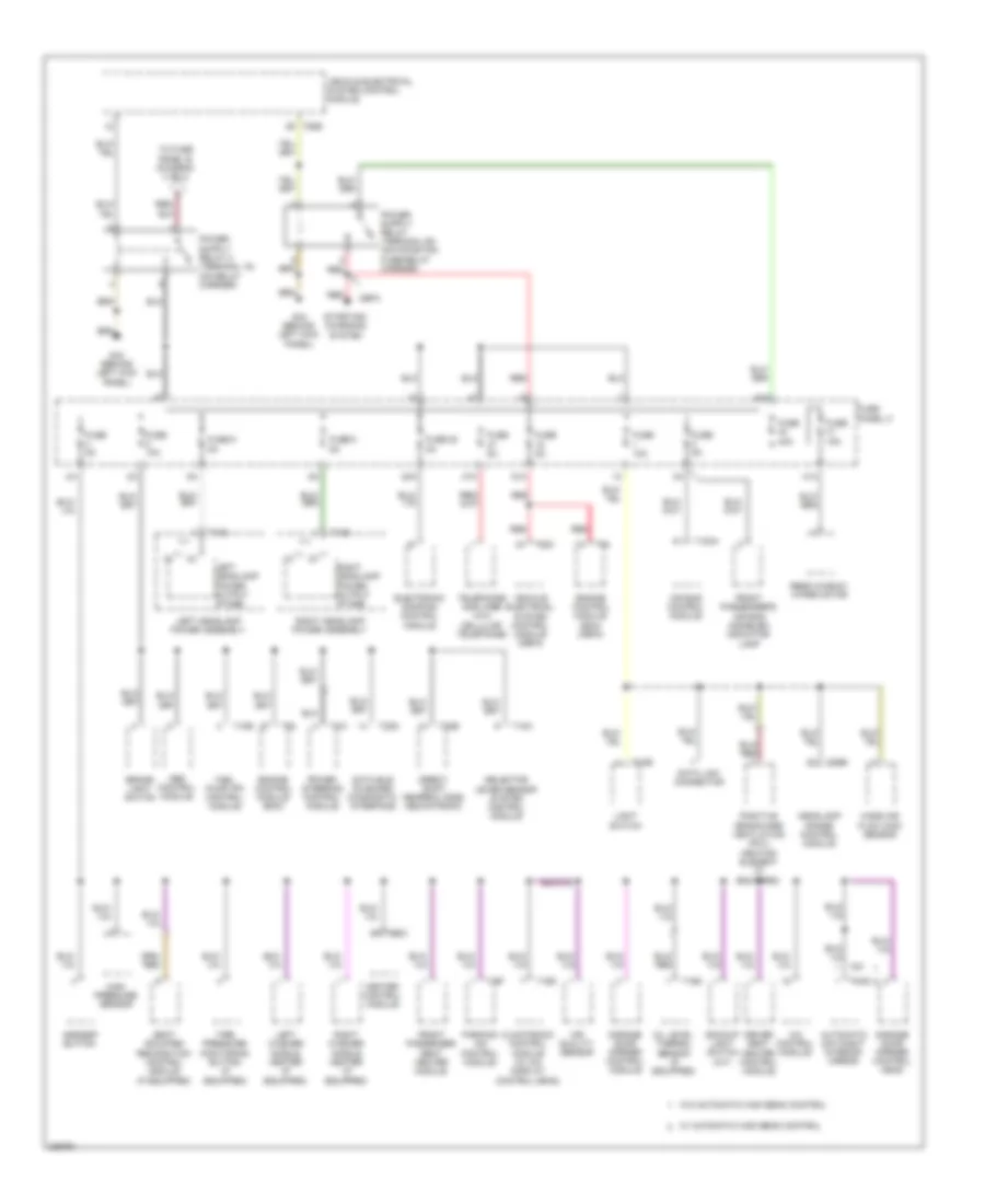 2.0L Turbo, Power Distribution Wiring Diagram, CBFA Late Production (1 of 4) for Audi A3 2009