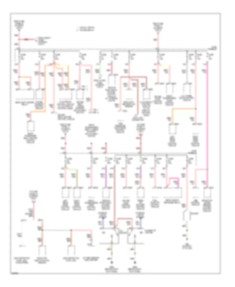 2.0L Turbo, Power Distribution Wiring Diagram, CBFA Late Production (3 of 4) for Audi A3 2009