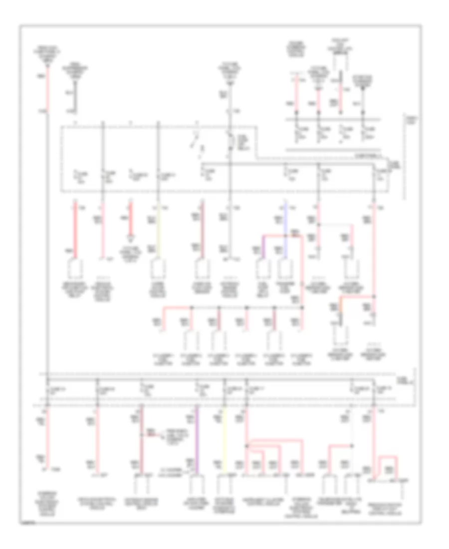 3.2L, Power Distribution Wiring Diagram, Early Production (2 of 4) for Audi A3 2009
