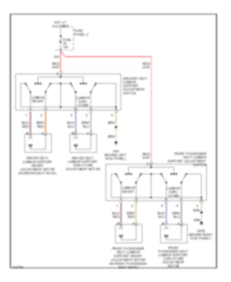 Lumbar Wiring Diagram for Audi A3 2009