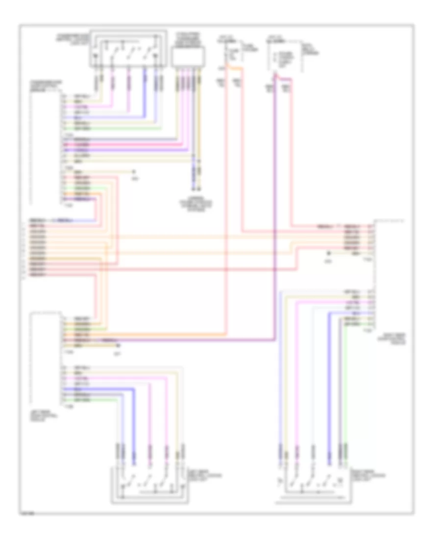 Power Door Locks Wiring Diagram, without Convertible, with Rear Power Windows (2 of 2) for Audi A4 Avant Quattro 2005