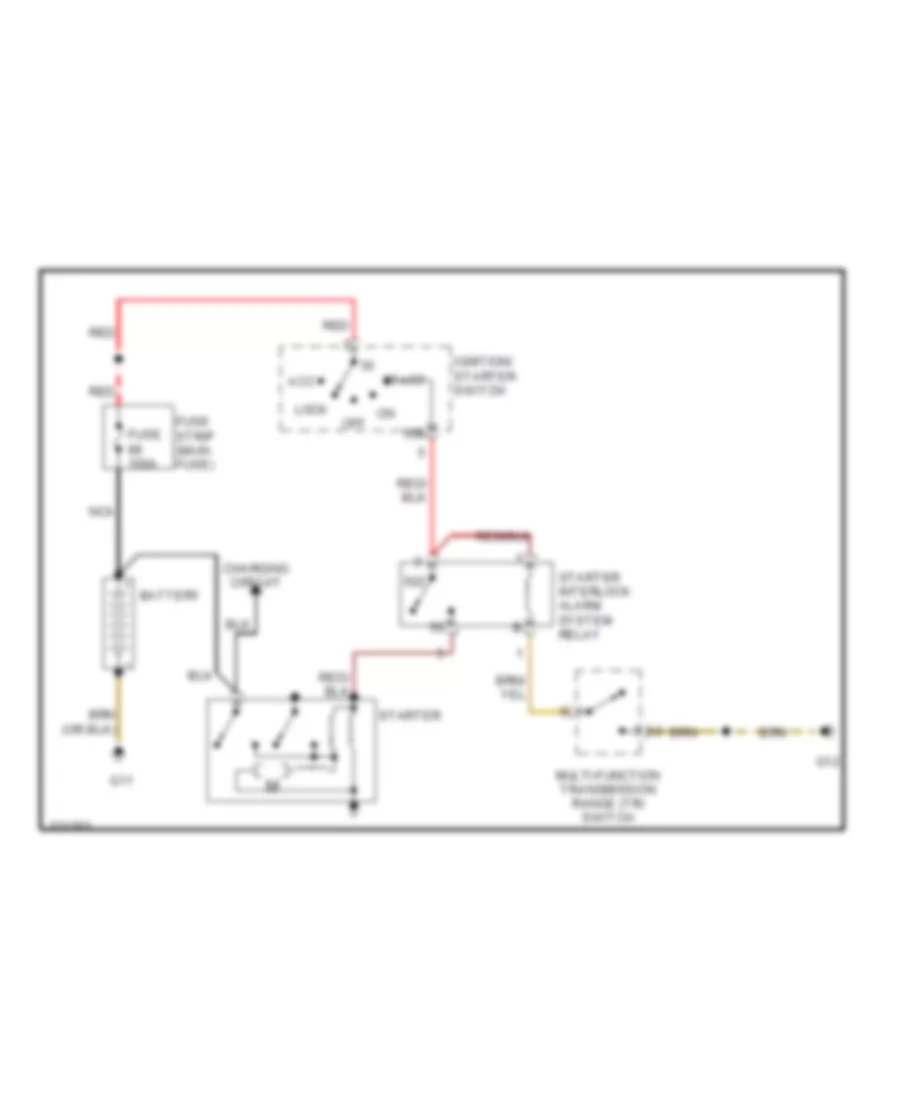 Starting Wiring Diagram 5 Speed A T for Audi A4 Avant Quattro 2005