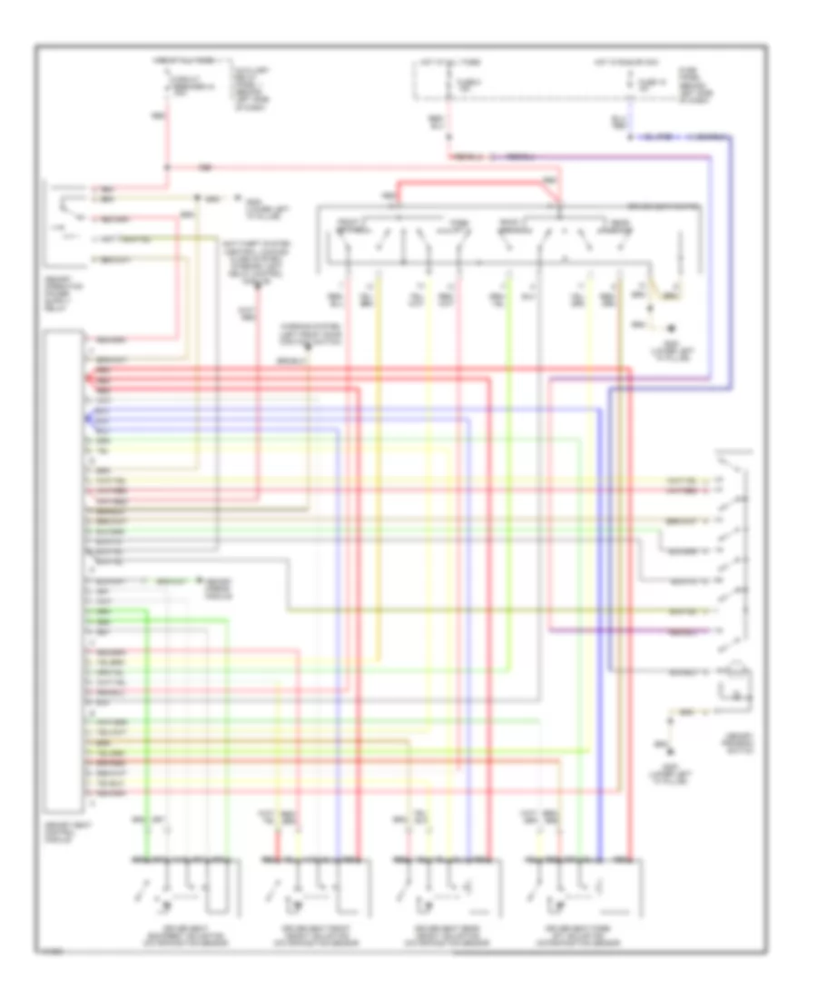 Driver s Memory Seat Wiring Diagram for Audi 100 1992