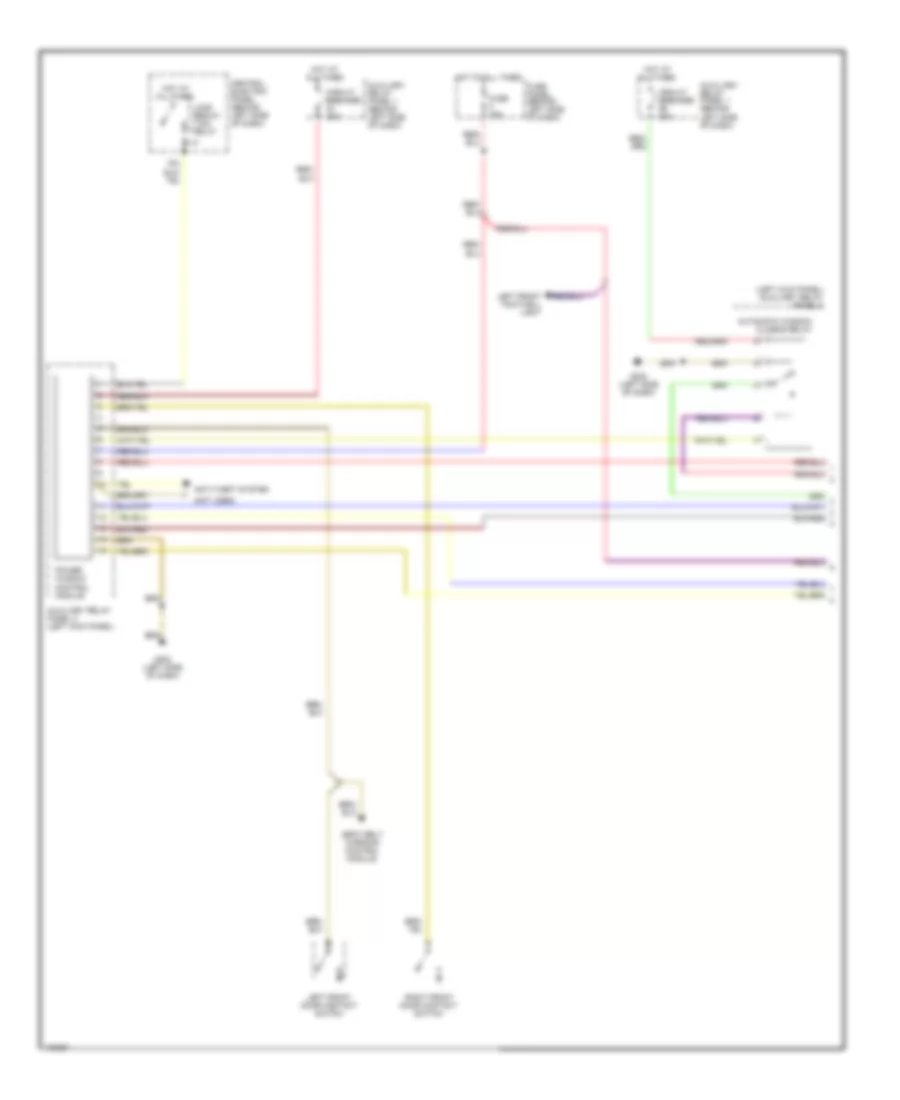 Power Windows Wiring Diagram Early Production 1 of 2 for Audi 100 1992