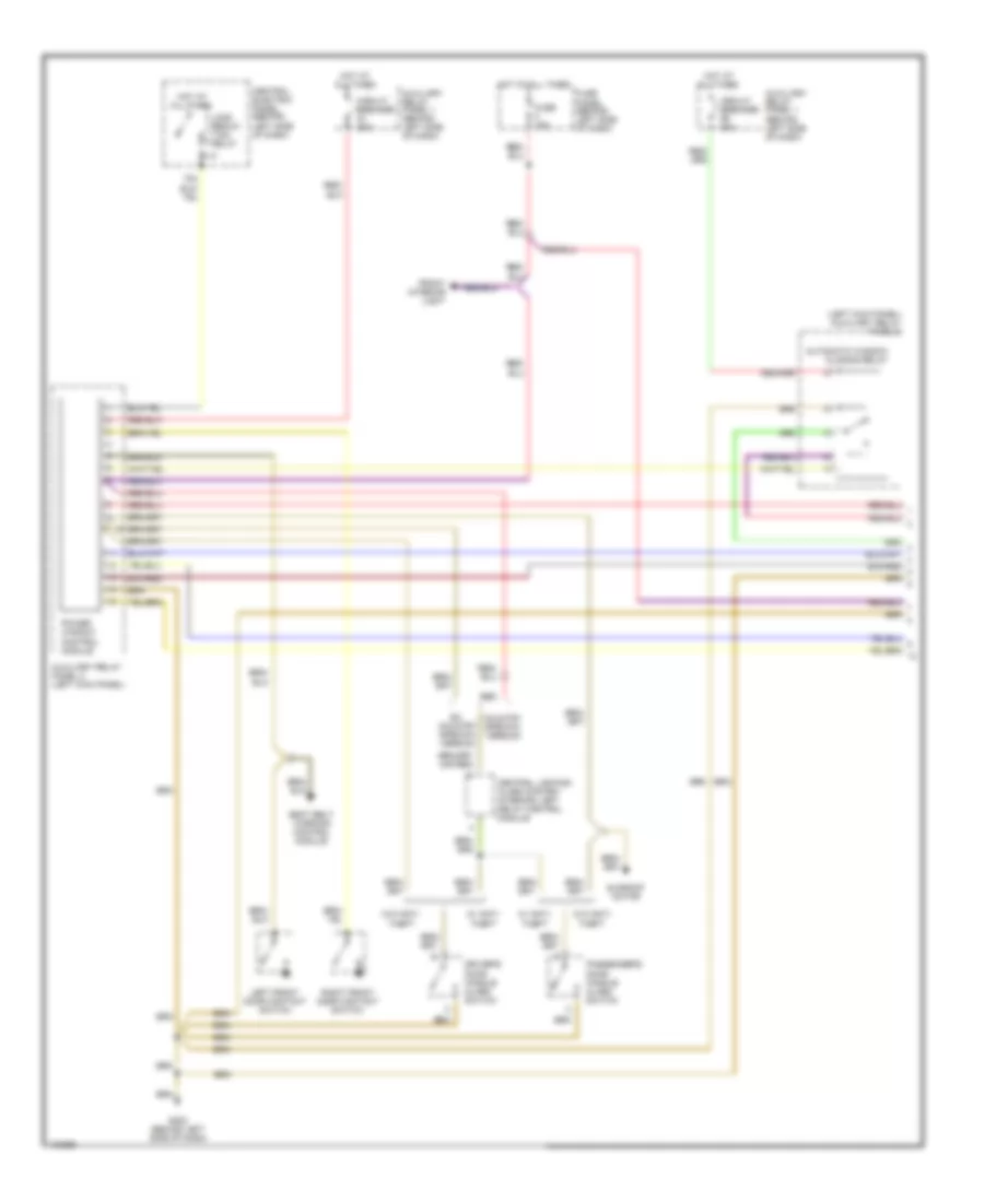 Power Windows Wiring Diagram Late Production 1 of 2 for Audi 100 1992