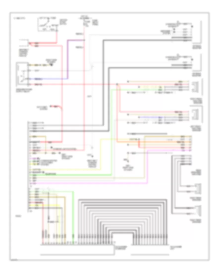 Radio Wiring Diagram with CD Player for Audi 100 1992