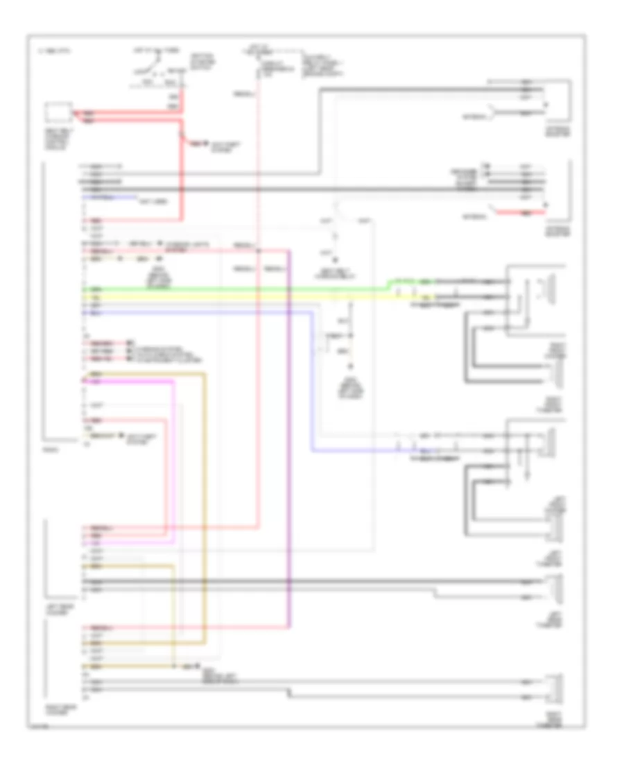 Radio Wiring Diagram without CD Player for Audi 100 1992