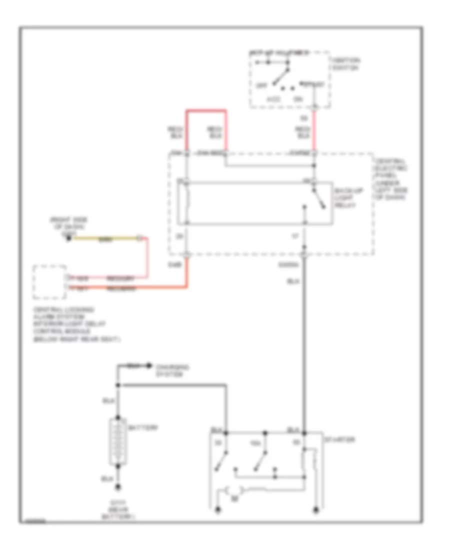 Starting Wiring Diagram M T Early Production for Audi 100 1992