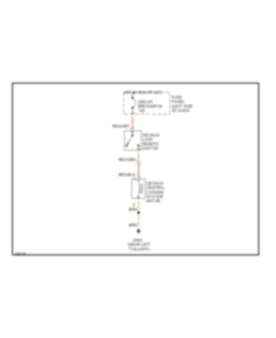 Trunk Tailgate Fuel Door Wiring Diagram for Audi 100 1992