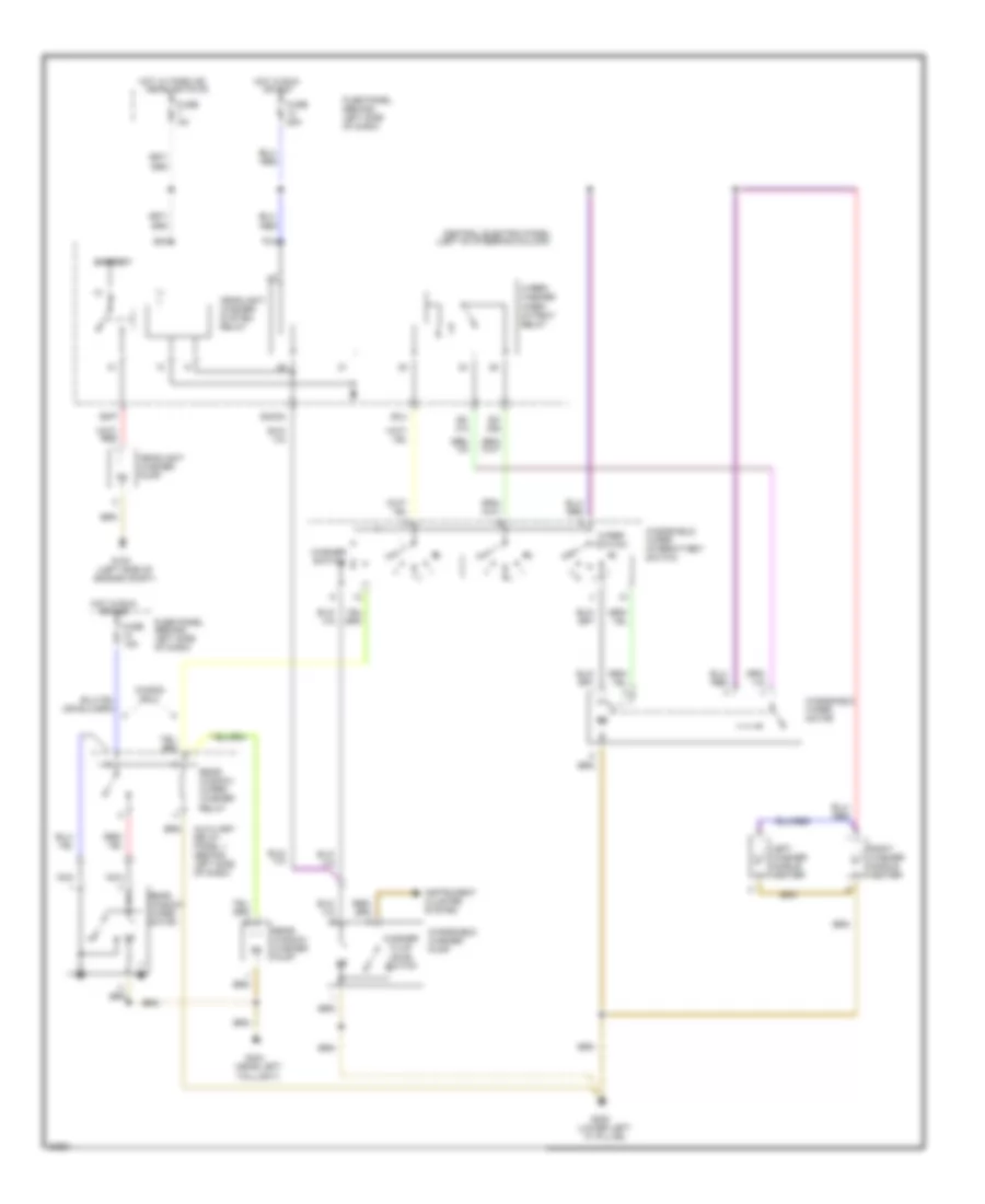 Wiper Washer Wiring Diagram for Audi 100 1992