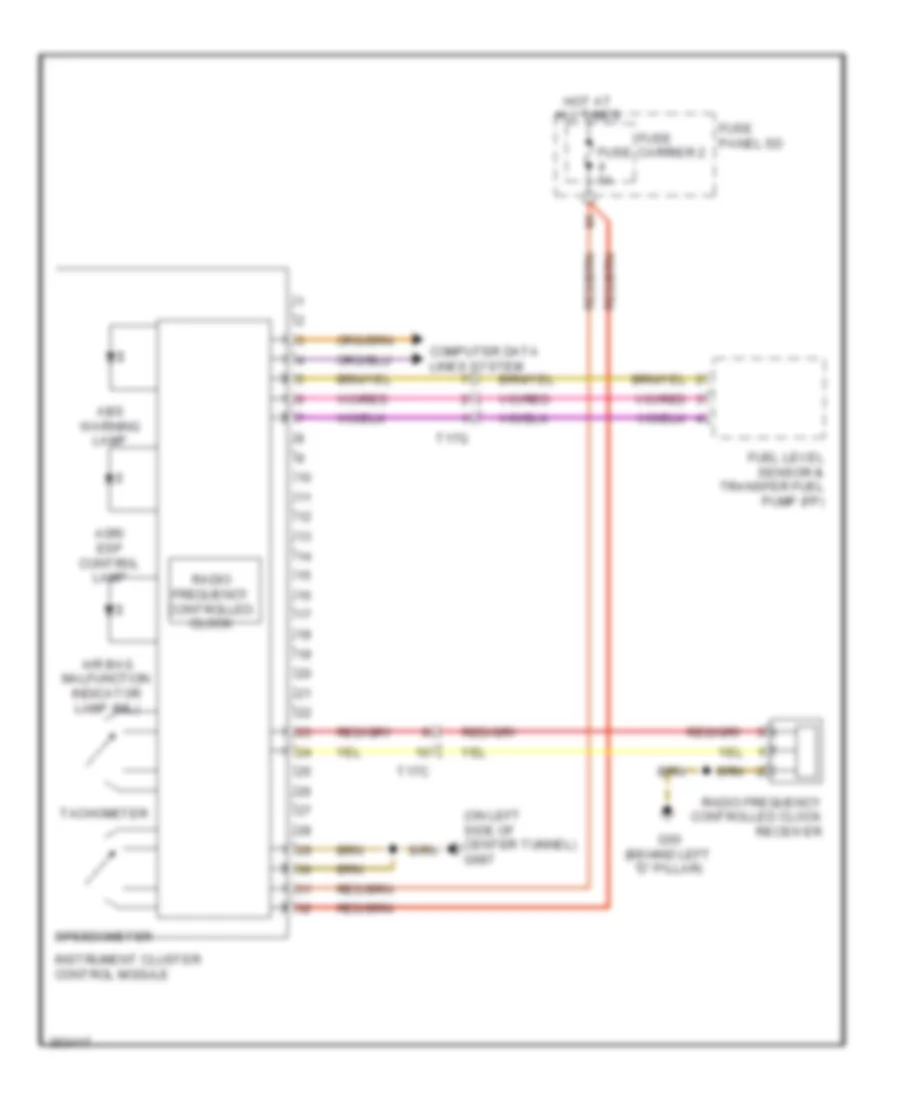 Instrument Cluster Wiring Diagram for Audi Q5 3 2 2011