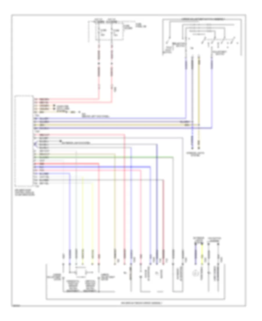 Power Mirrors Wiring Diagram (1 of 2) for Audi Q7 3.0 TDI 2011