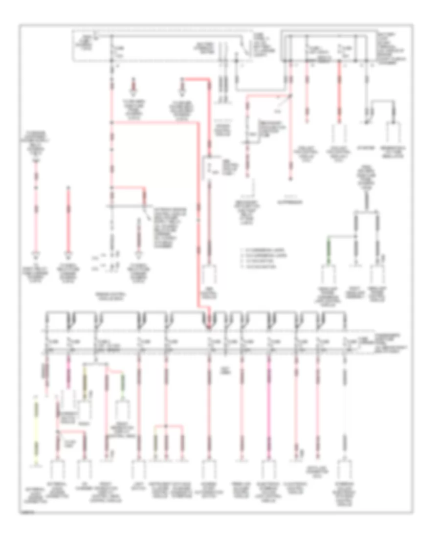 Power Distribution Wiring Diagram (2 of 6) for Audi A4 2009