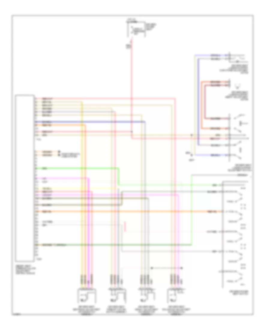 Memory Systems Wiring Diagram 1 of 2 for Audi A6 Quattro 2005