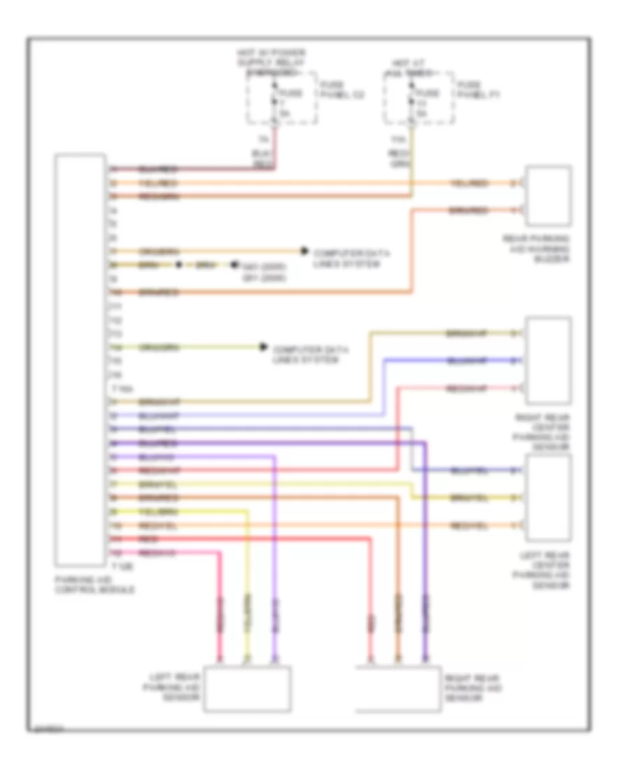 Parking Assistant Wiring Diagram for Audi A6 Quattro 2005