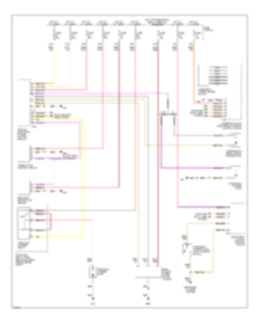 Электросхема стеклоочистителя, дворников и омывателя для Audi A6 Quattro 2005