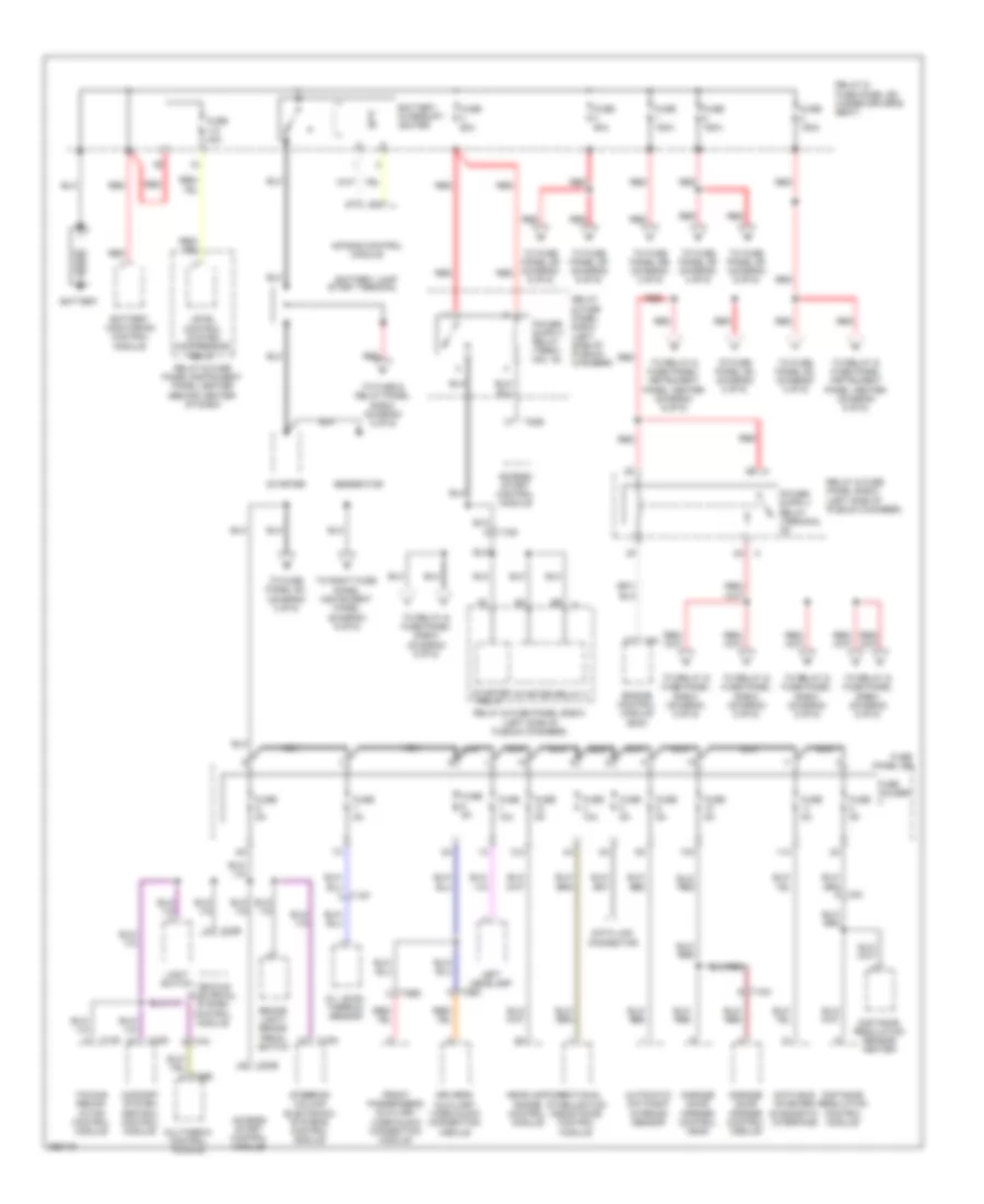 3.0L Turbo Diesel, Power Distribution Wiring Diagram (1 of 6) for Audi Q7 3.0T 2011