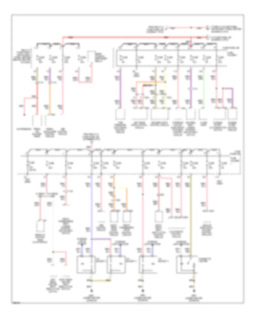 3.0L Turbo Diesel, Power Distribution Wiring Diagram (2 of 6) for Audi Q7 3.0T 2011
