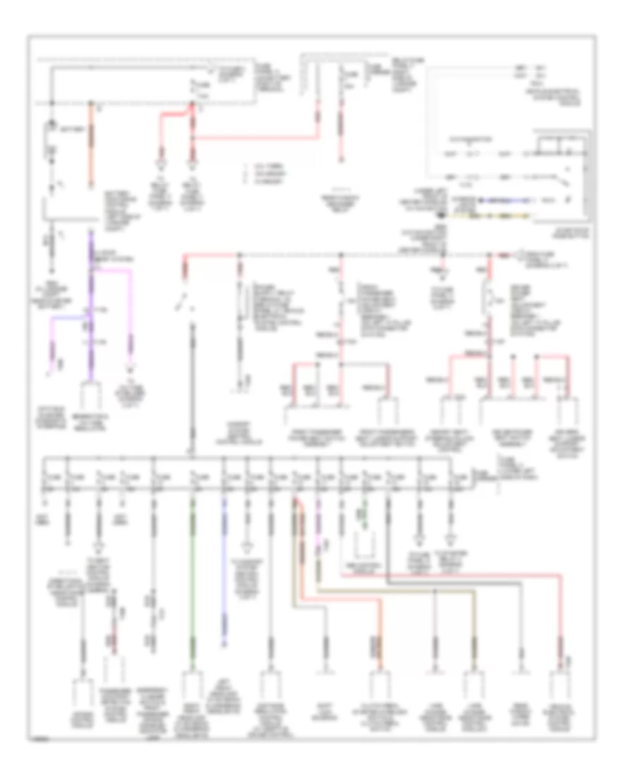 Power Distribution Wiring Diagram Except Hybrid 1 of 7 for Audi Q5 Premium 2013