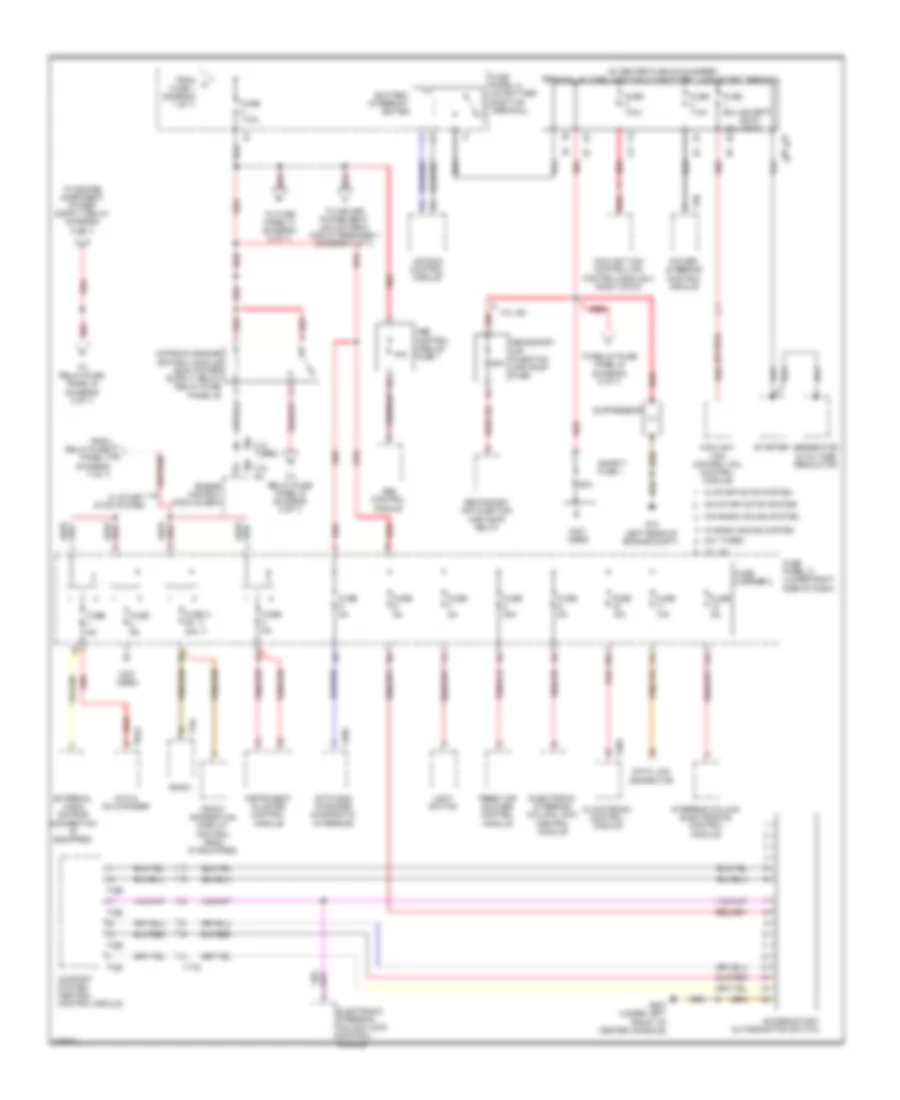 Power Distribution Wiring Diagram Except Hybrid 2 of 7 for Audi Q5 Premium 2013