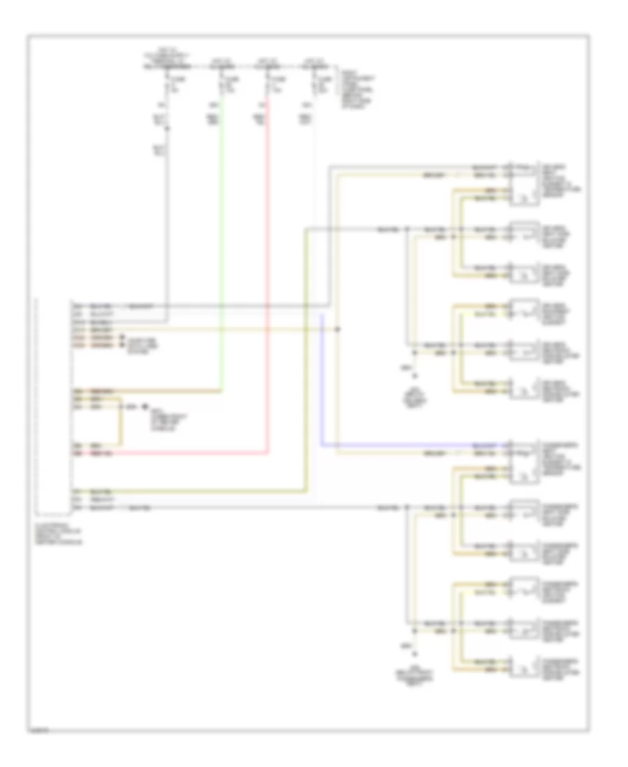 Front Seat Heater Wiring Diagram, without Ventilation for Audi A8 L Quattro 2005