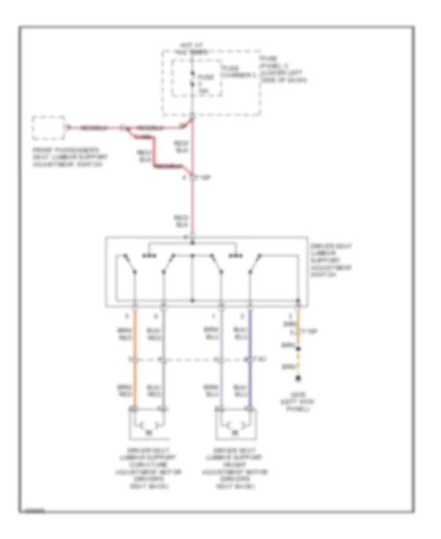 Driver s Lumbar Wiring Diagram for Audi Q5 Premium Plus 2013