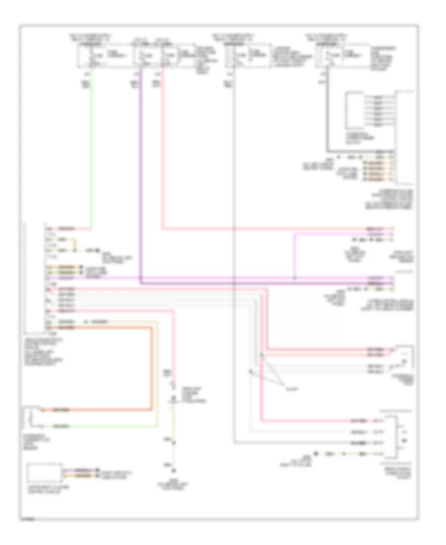 Электросхема стеклоочистителя, дворников и омывателя для Audi A4 Quattro 2009